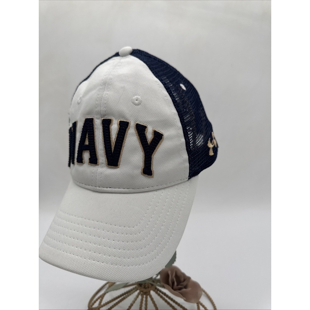 Under Armour White & Navy Blue Snapback Embroidered Navy